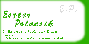 eszter polacsik business card